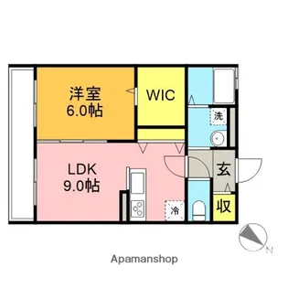 LE PETIT NID K【102号室】の間取り