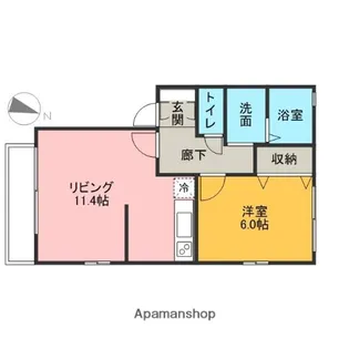 THE RESIDENCE【202号室】の間取り