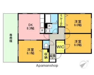 プログレス緑丘【弐102号室】の間取り