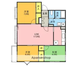 ファミールオカノ【C102号室】の間取り
