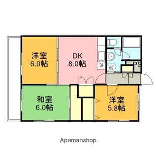 エムロードマンション【4階】の間取り