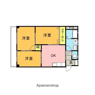 サンモール桶川【102号室】の間取り