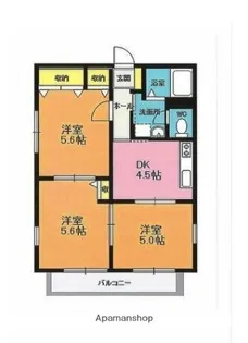 ディアスふじ【201号室】の間取り