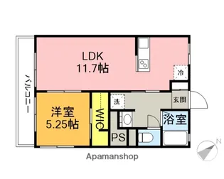リバストン【1階】の間取り