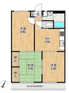 アメニティパレスワタナベ【1階】の間取り