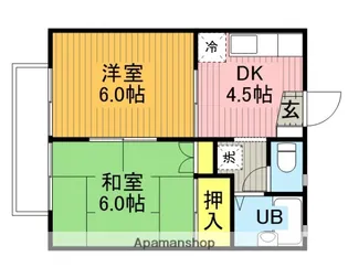 グリーンパークフラッツ【1階】の間取り