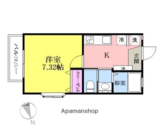 フレアエスポワール【201号室】の間取り