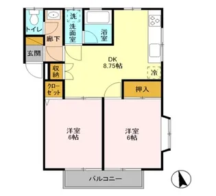 ジュネスコーポ【1階】の間取り