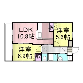 ライム・ライト・アゲオ弐番館【1階】の間取り