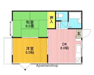 メゾン日の出Ⅱ【105号室】の間取り