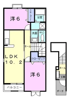 フィオーレⅠ【2階】の間取り