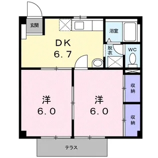 トラッド北本B【1階】の間取り