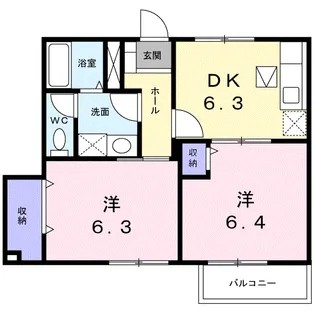 グランソレイユ Ⅱ【1階】の間取り