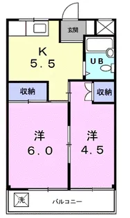 第一渋谷ハイツ【2階】の間取り