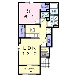 サンガーデン【1階】の間取り