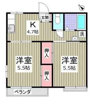 グリーンヒルD【2階】の間取り
