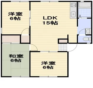 パナサンビューハイツ B棟【101号室号室】の間取り