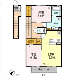 エストルピナス【202号室】の間取り