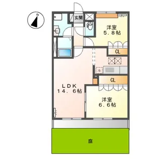ビッグアップル【1階】の間取り
