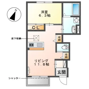 セーフティ ハイツ【1階】の間取り