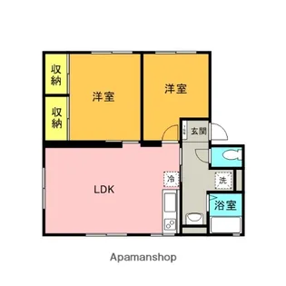 バレーヌ【1階】の間取り