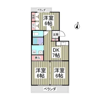 ハイツ山口【3階】の間取り