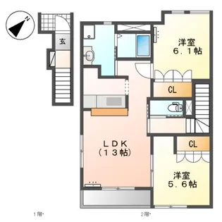 アムール・ヴィラ【00205号室】の間取り