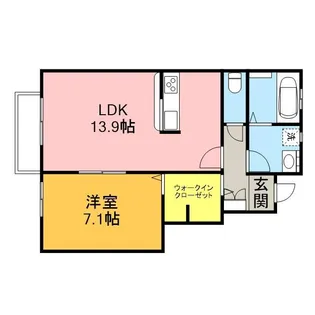 メゾン・ド・ルヴァン【1階】の間取り