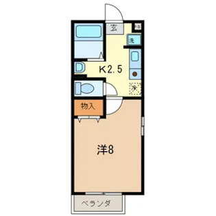 ゼフィール向山【201号室号室】の間取り
