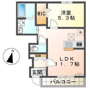 ファインハイム【1階】の間取り