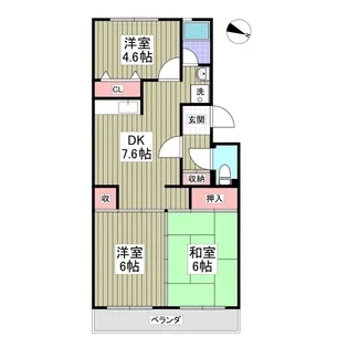 セジュールマンション【2階】の間取り