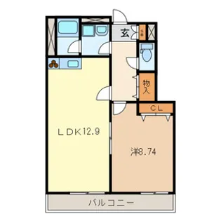 プリマベーラ鴨川【1階】の間取り