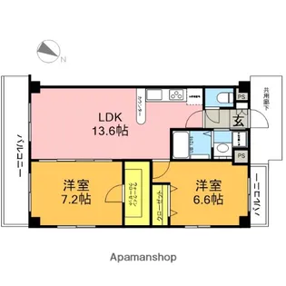 クレアドミール鴻巣【1階】の間取り