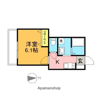 モダンテクノINA【2階】の間取り