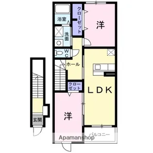 サンライズグリーンパークⅠ【202号室】の間取り