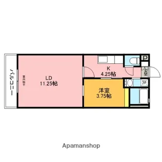 INA WING7【303号室】の間取り