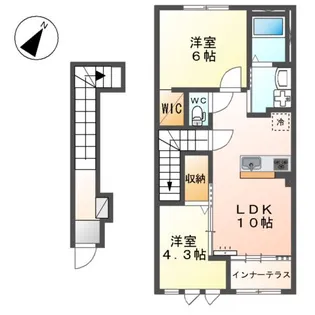ラグラース【2階】の間取り