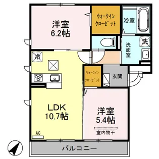 セジュール グラード【1階】の間取り