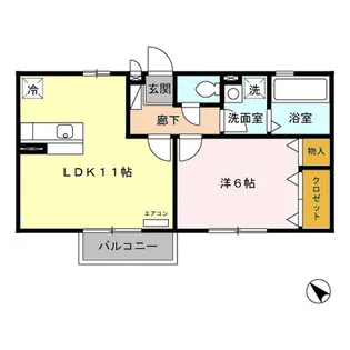 エクレール平塚【2階】の間取り