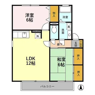 ハイツサンバレー【2階】の間取り
