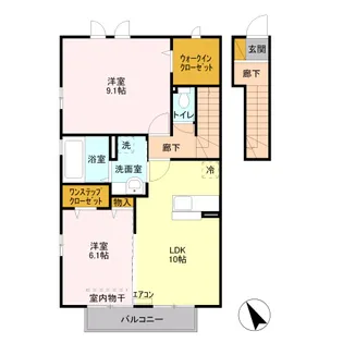 ピルム フローレス B【2階】の間取り