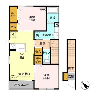 2DKの間取り画像