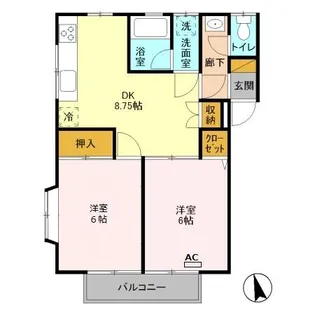 ジュネスコーポ【1階】の間取り