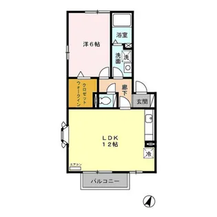ピュアコート 壱番館【2階】の間取り