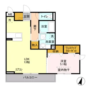 アズール【1階】の間取り