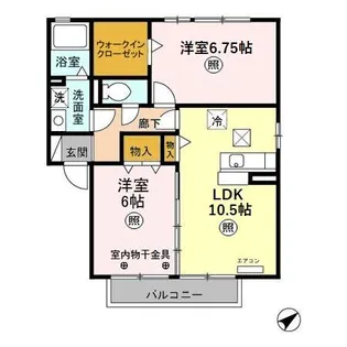 パティオ ロサ【1階】の間取り