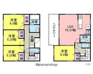 埼玉県上尾市泉台2丁目【一戸建】の間取り
