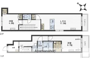 MIMOSA HOUSE【1階】の間取り