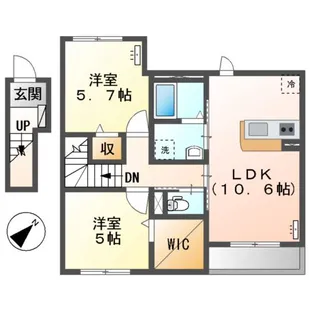 ベルタウン西後【2階】の間取り