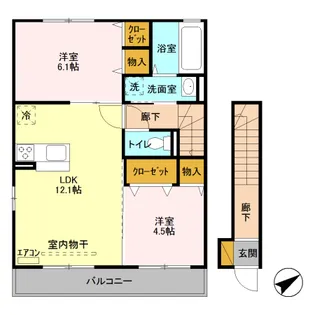 サンパレス宮前【2階】の間取り